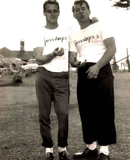 Paul Newman and Rocky Graziano